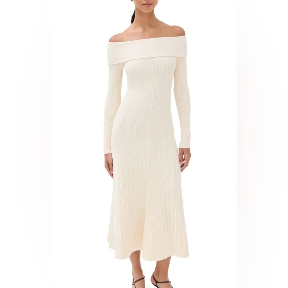Shopbop LE BOP Off Shoulder Midi Dress Ivory